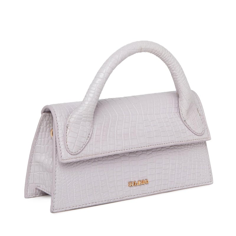 KLEIO Vegan Leather Top Crossbody Sling Handbag for Women - Lilac - Image 4